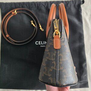 CELINE TEEN HONORINE BAG IN Triomphe Canvas and Calfskin